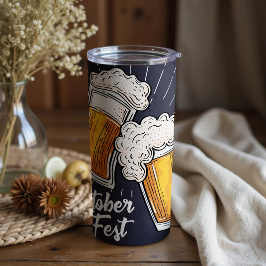 Oktoberfest Beer Themed Insulated Tumbler Cup