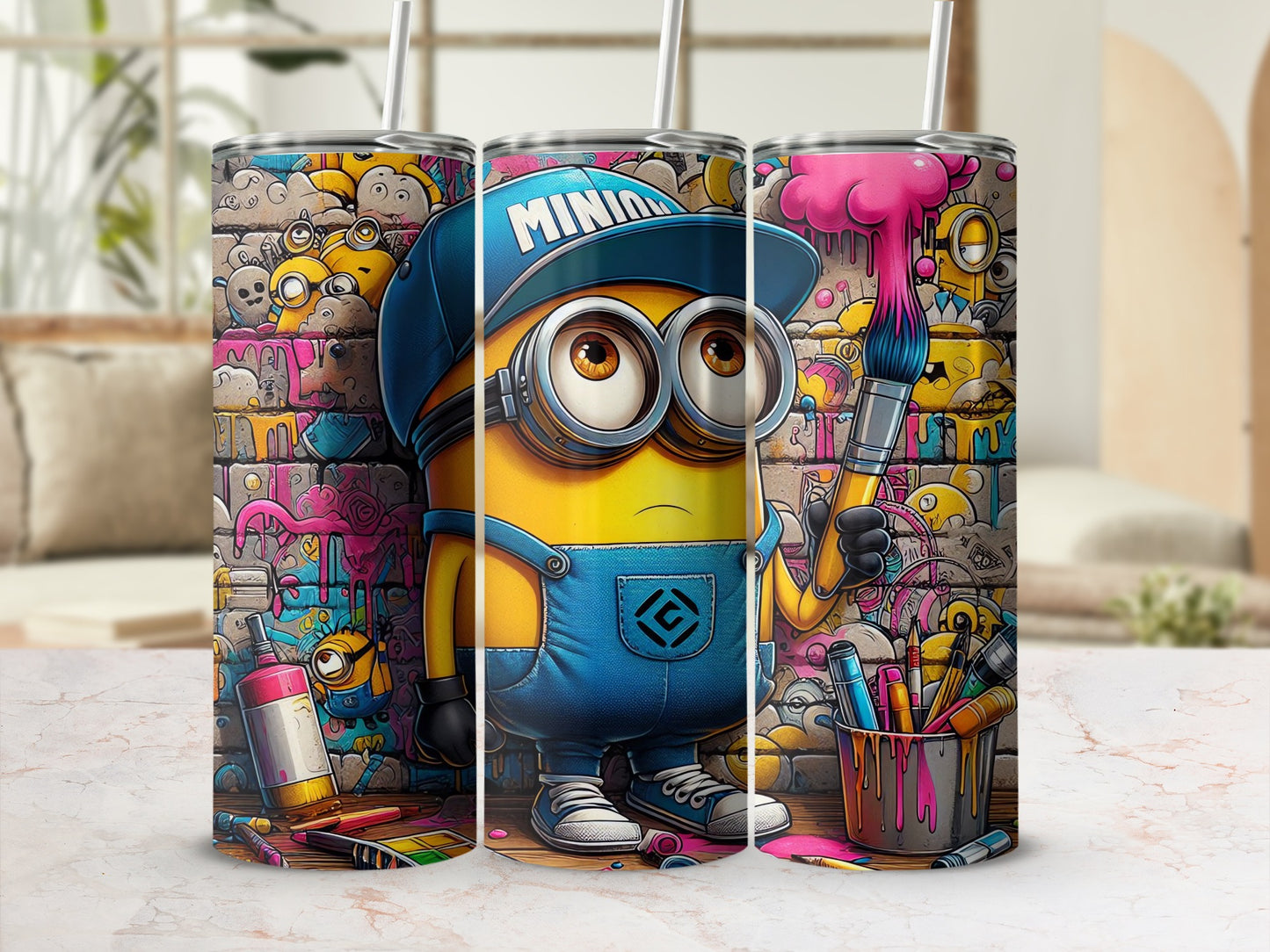 Vibrant Minion Art Themed Double Wall Tumbler Product