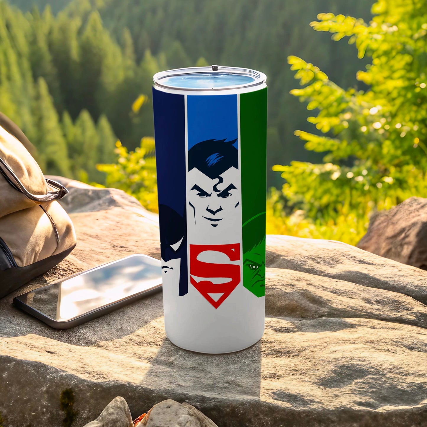 Superhero Trio Stylized Portrait Tall Tumbler product type