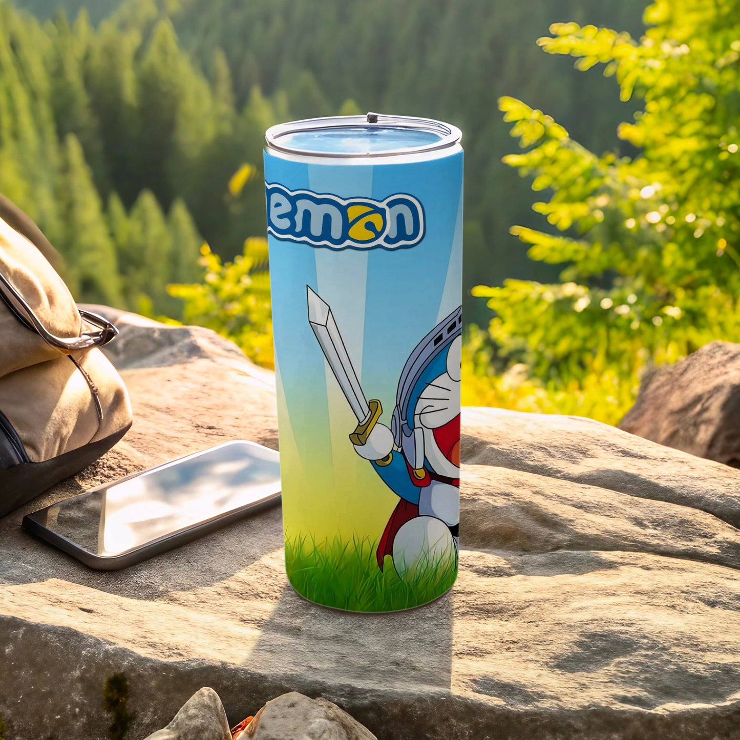 Cartoon Knight Design Insulated Tumbler Travel Mug