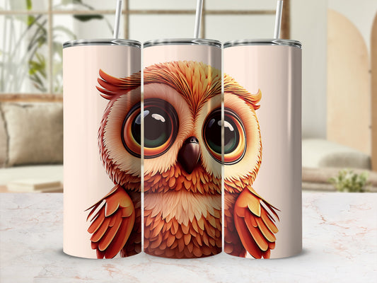Cute Big-Eyed Owl Insulated Tumbler product