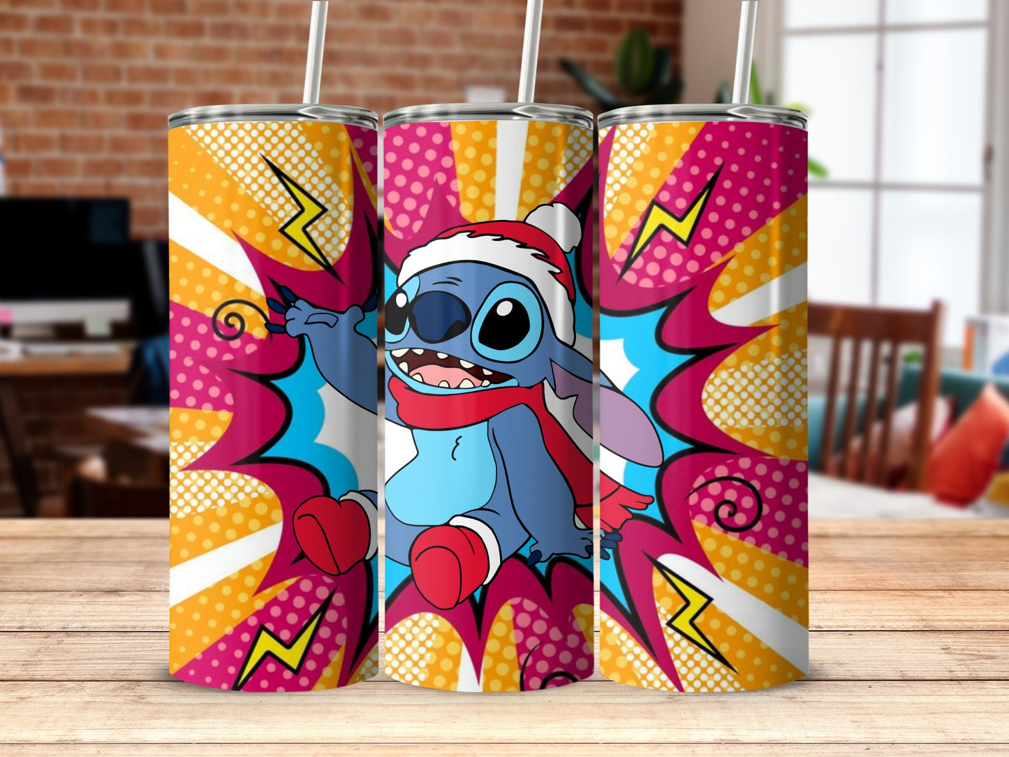 Colorful Cartoon Christmas Character Tumbler