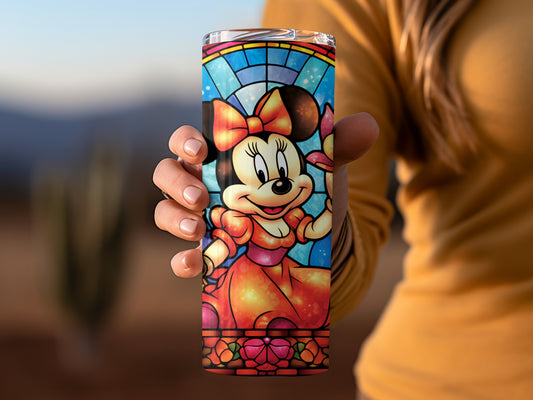 Colorful Minnie Mouse Design Insulated Tumbler Cup