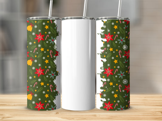 Festive Holiday Floral and Star Tumbler Product