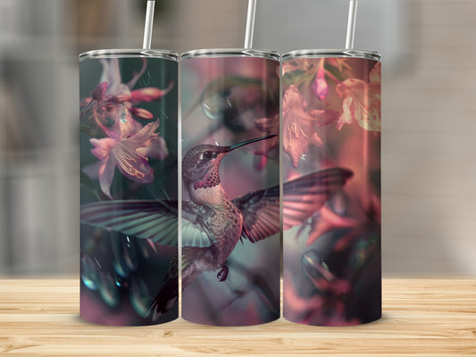 Hummingbird Floral Nature Design Tumbler product type
hummingbird, floral, nature, tumbler, bird, flowers, pink flowers, purple flowers, greenery, wildlife, bloom, nectar feeder, garden bird, vibrant design, drinkware, beverage holder, unique gift, outdoor theme, botanical, artistic design