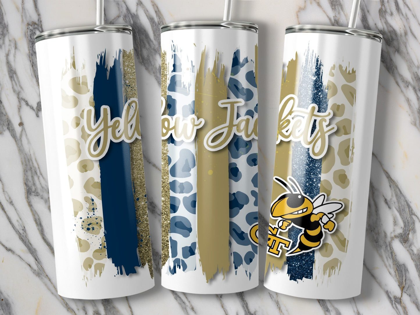 Yellow Jackets and GT Bee University Team Logo Tumblers