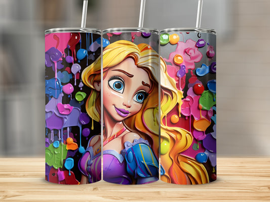 Colorful Animated Princess Design Tumbler Product