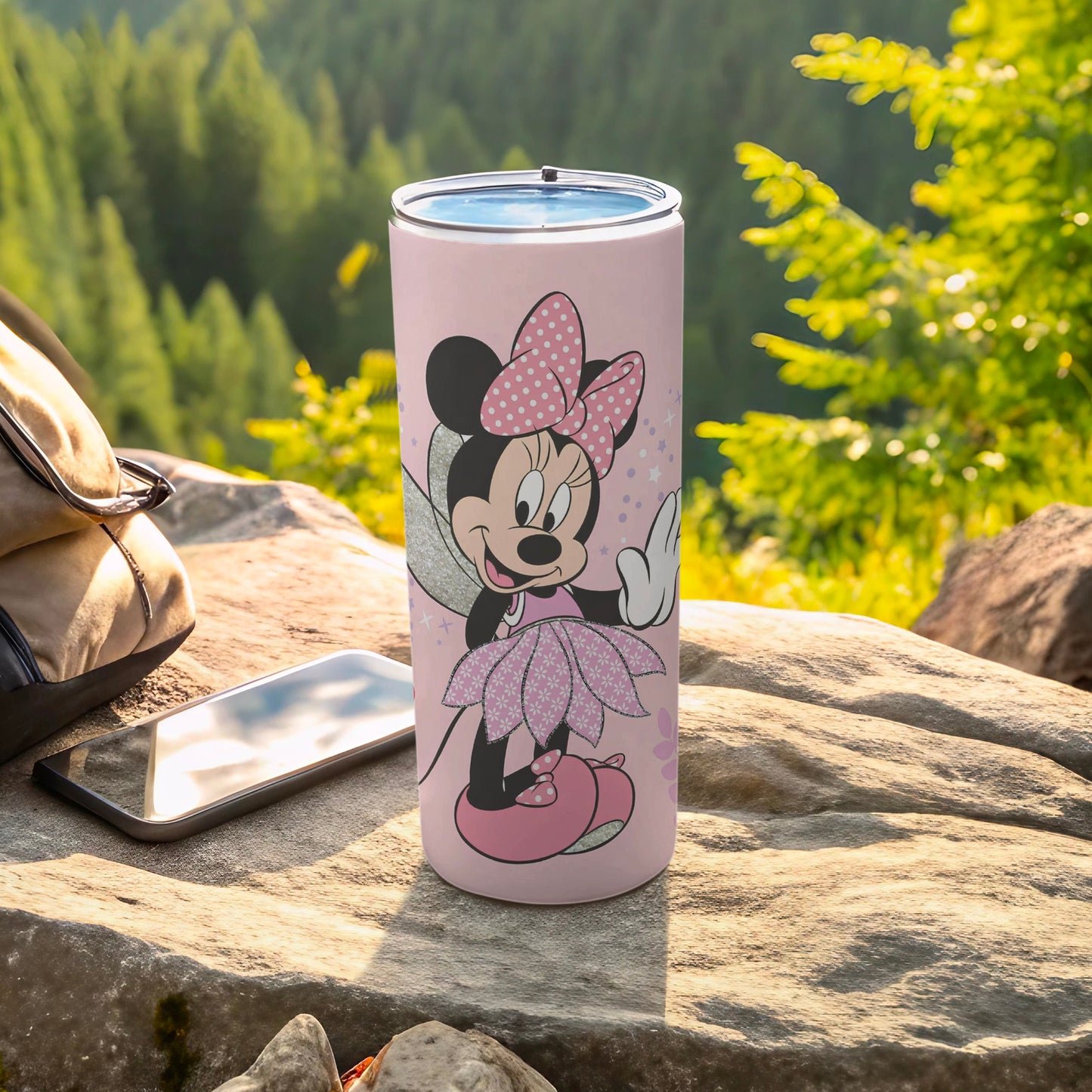 Cute Minnie Mouse Tumbler with Pink Polka Dot Bow
