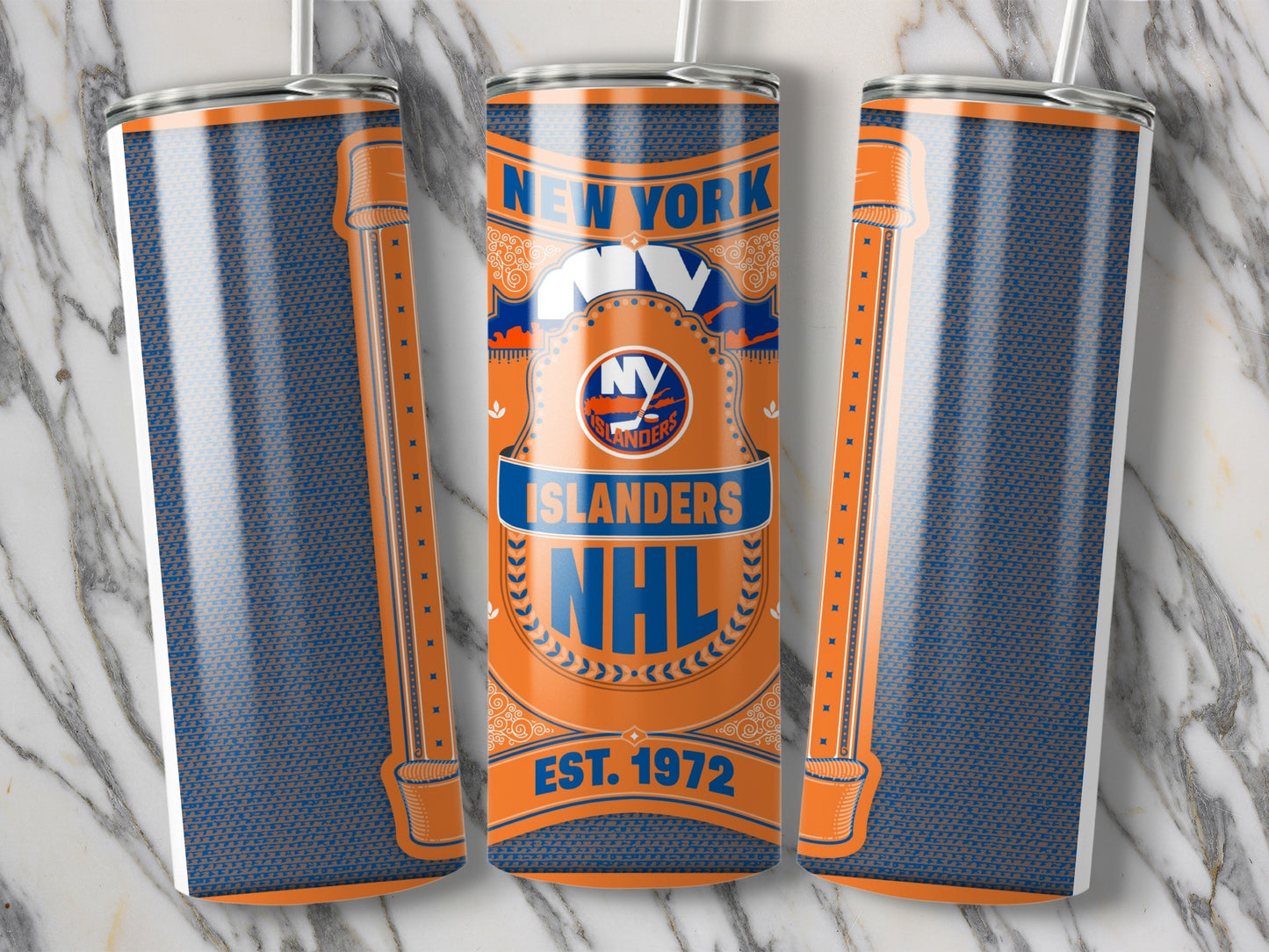 New York Islanders NHL Est 1972 Team Logo Design Tumbler