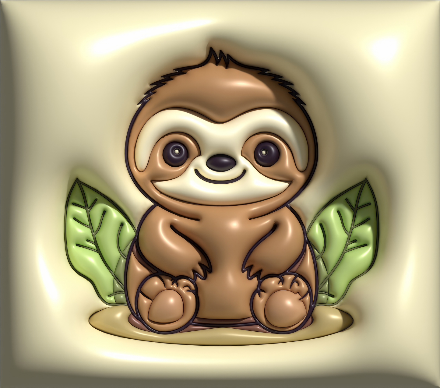 Baby Sloth 3D Inflated tumbler
