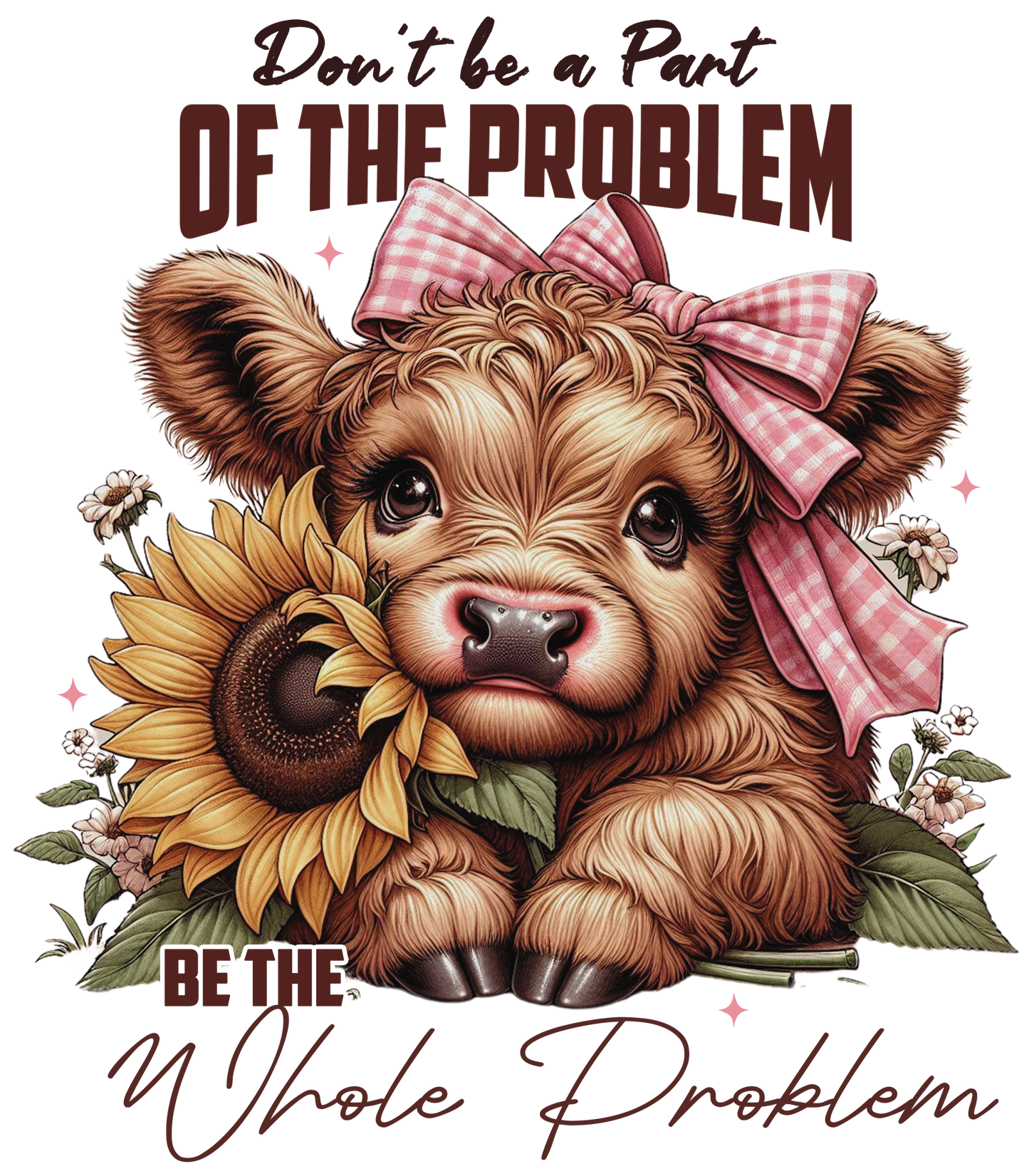 Valentine Highland Cow with Pink bow tumbler
