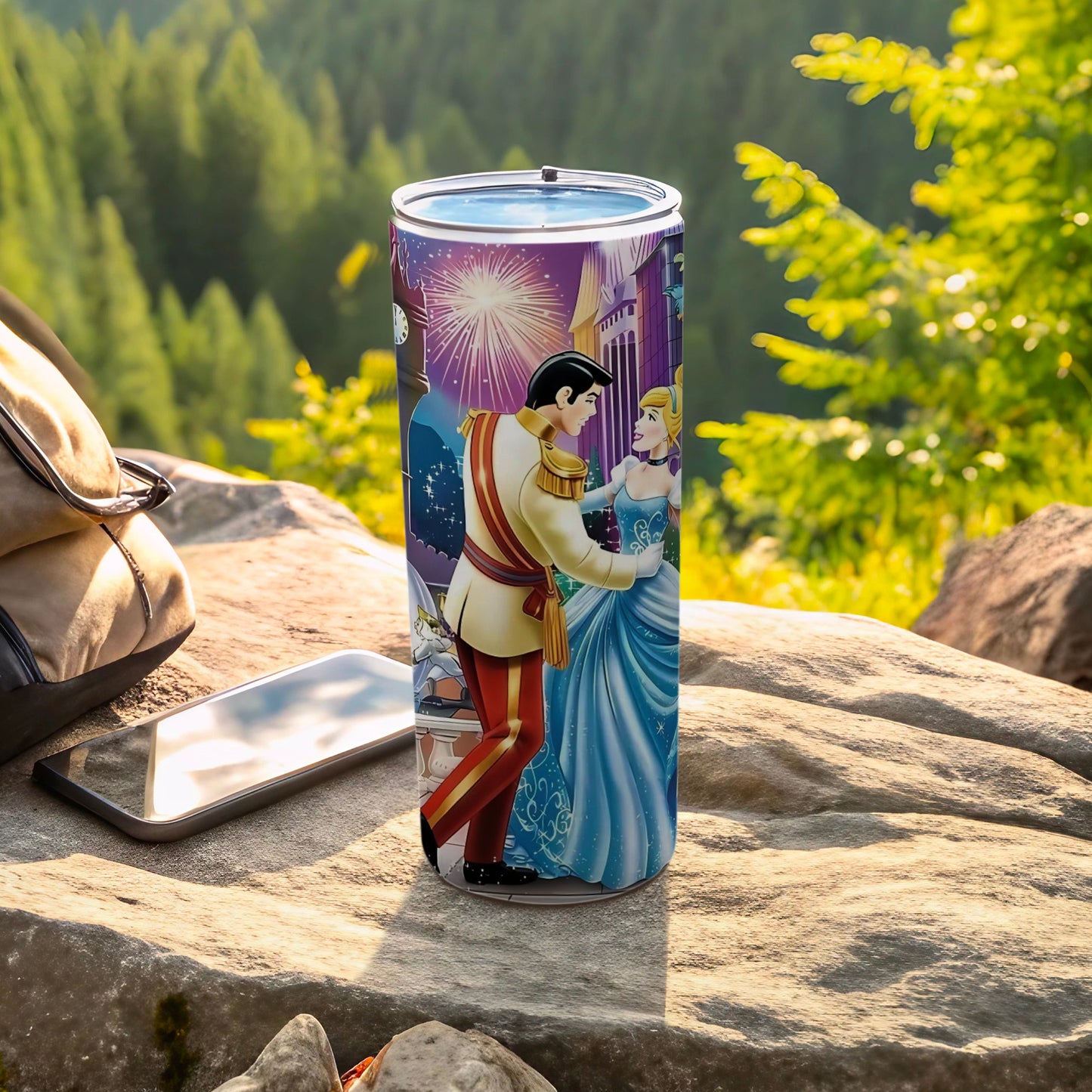 Cinderella and Prince Charming Tumbler Fantasy Design