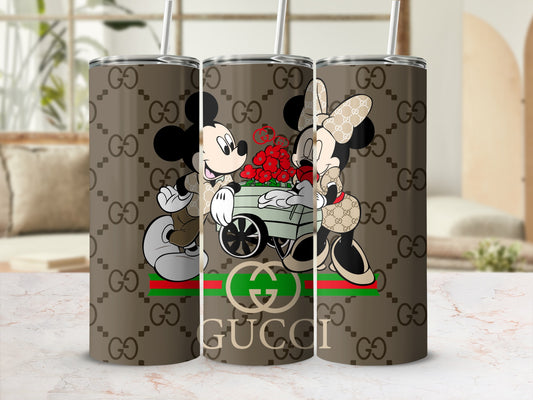 Mickey and Minnie Mouse Gucci Design Tumbler