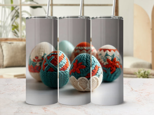 Vibrant Knitted Egg Easter Celebration Tumbler product type