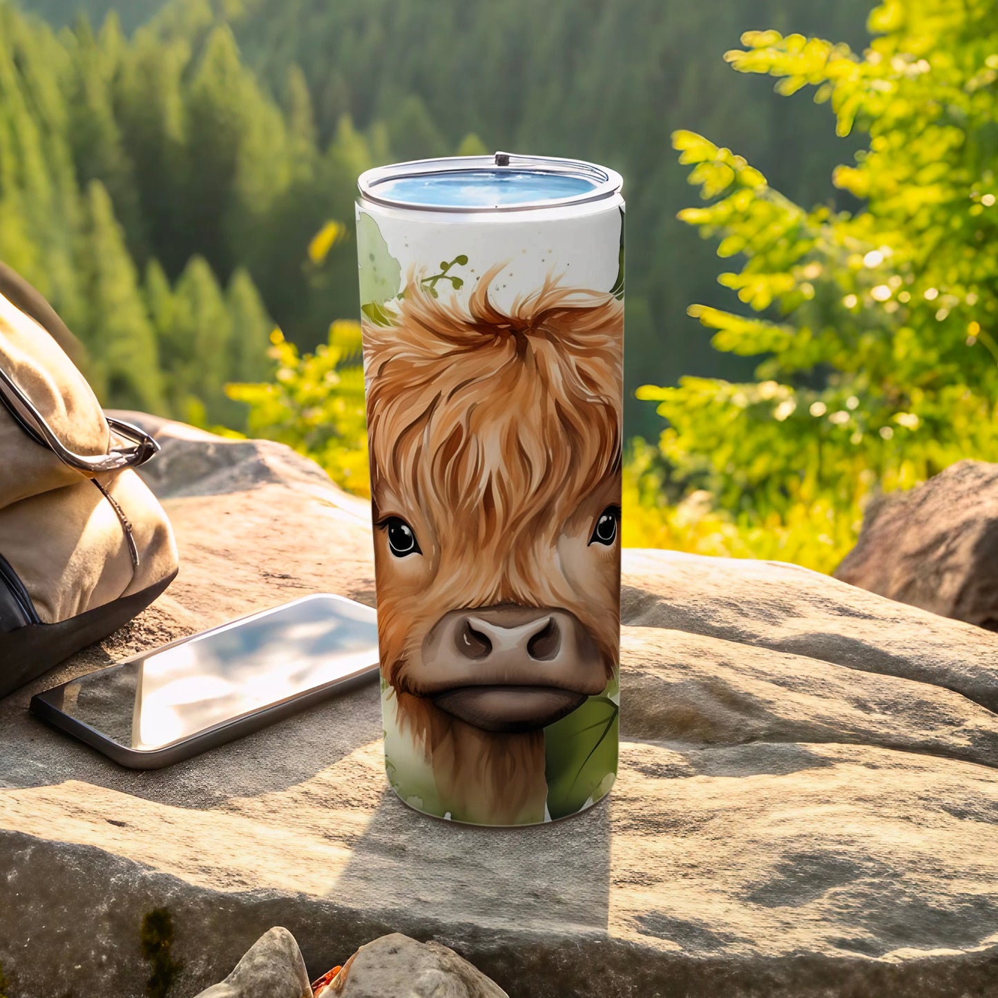 Highland Cow Art Design Insulated Stainless Steel Tumbler