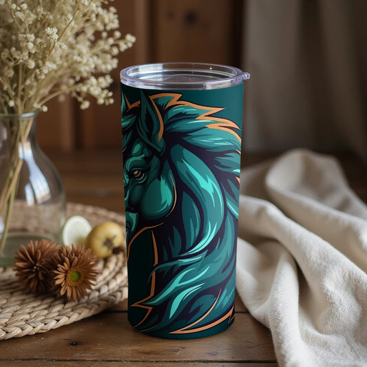 Vibrant Horse Artwork Travel Tumbler Stunning Design