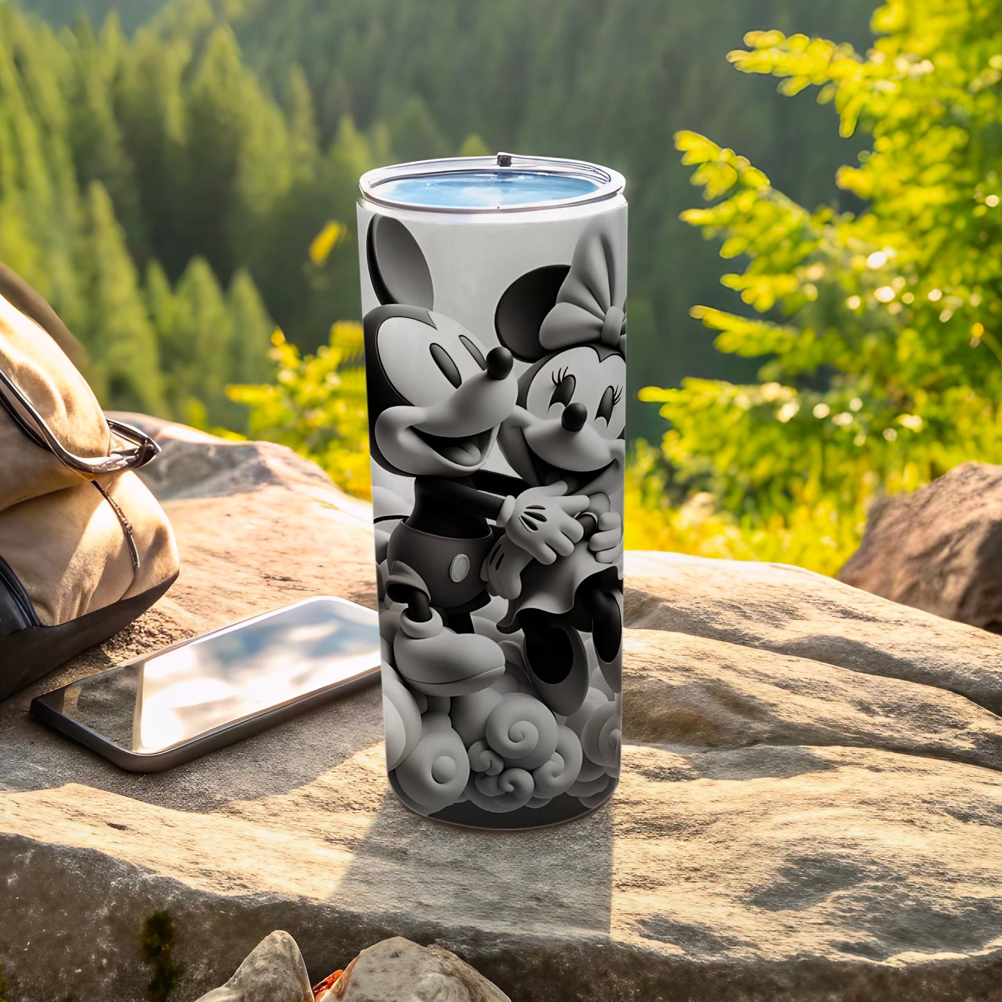 Black And White Cartoon Character Insulated Tumbler