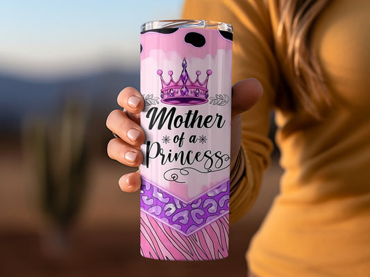 Mother of a Princess Travel Mug Tumbler Gift for Mom