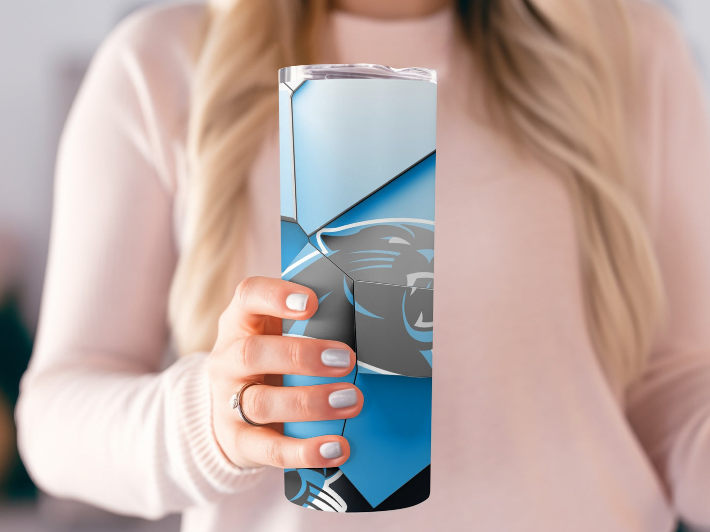 Geometric Panther Design for Sports Fan Unique Tumblers