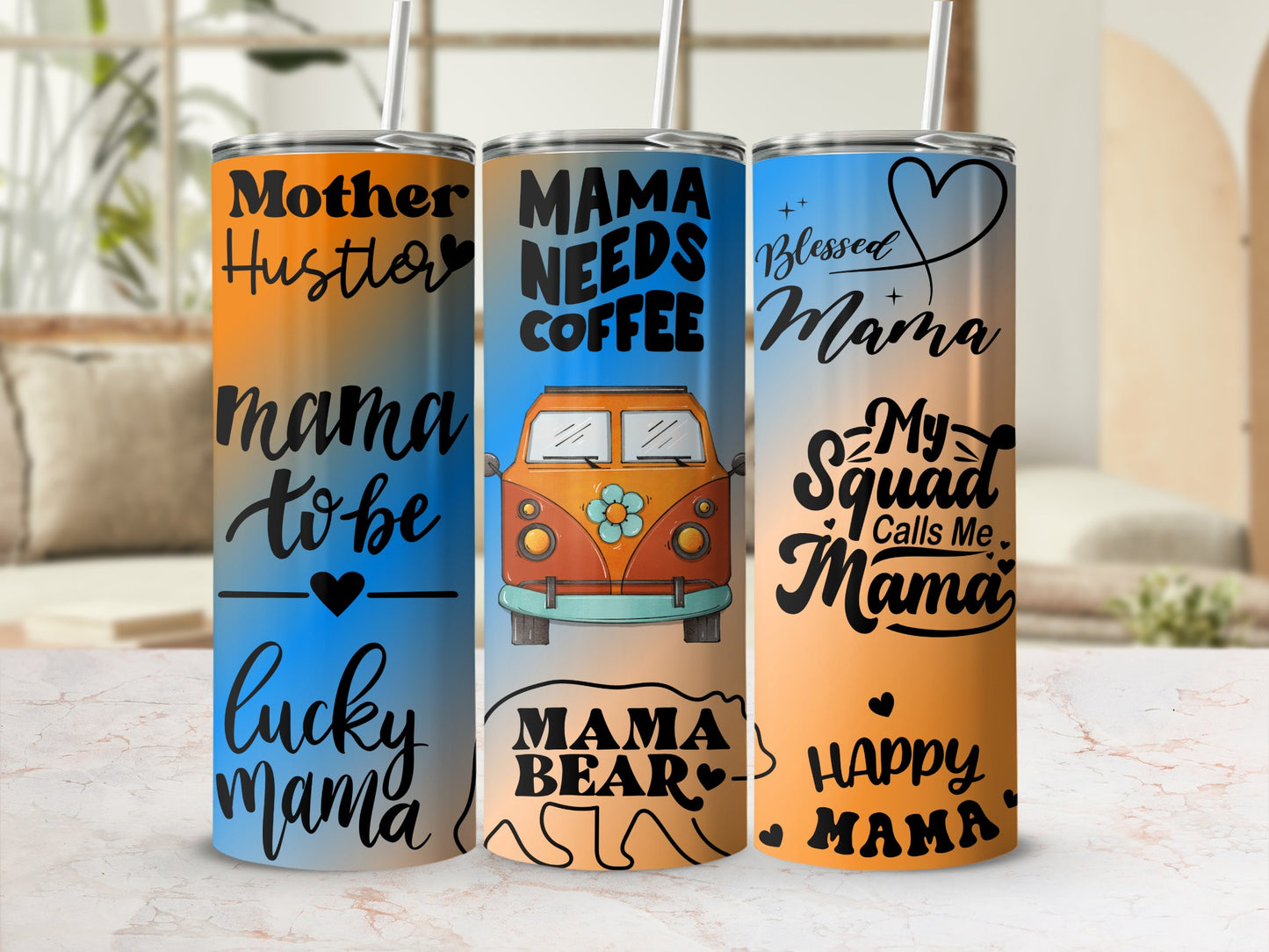 Mother Hustler Mama Needs Coffee Blessed Mama Tumbler