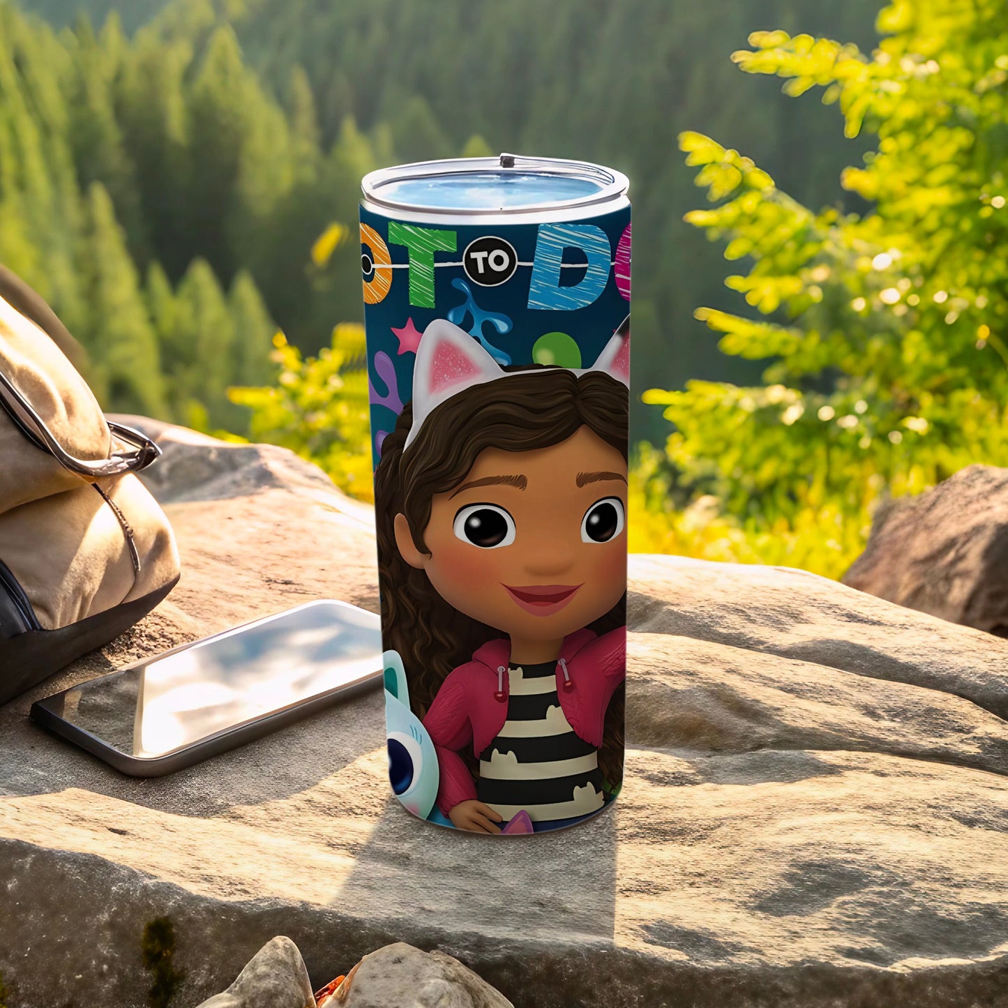 Colorful Cartoon Character Motivational Tumbler