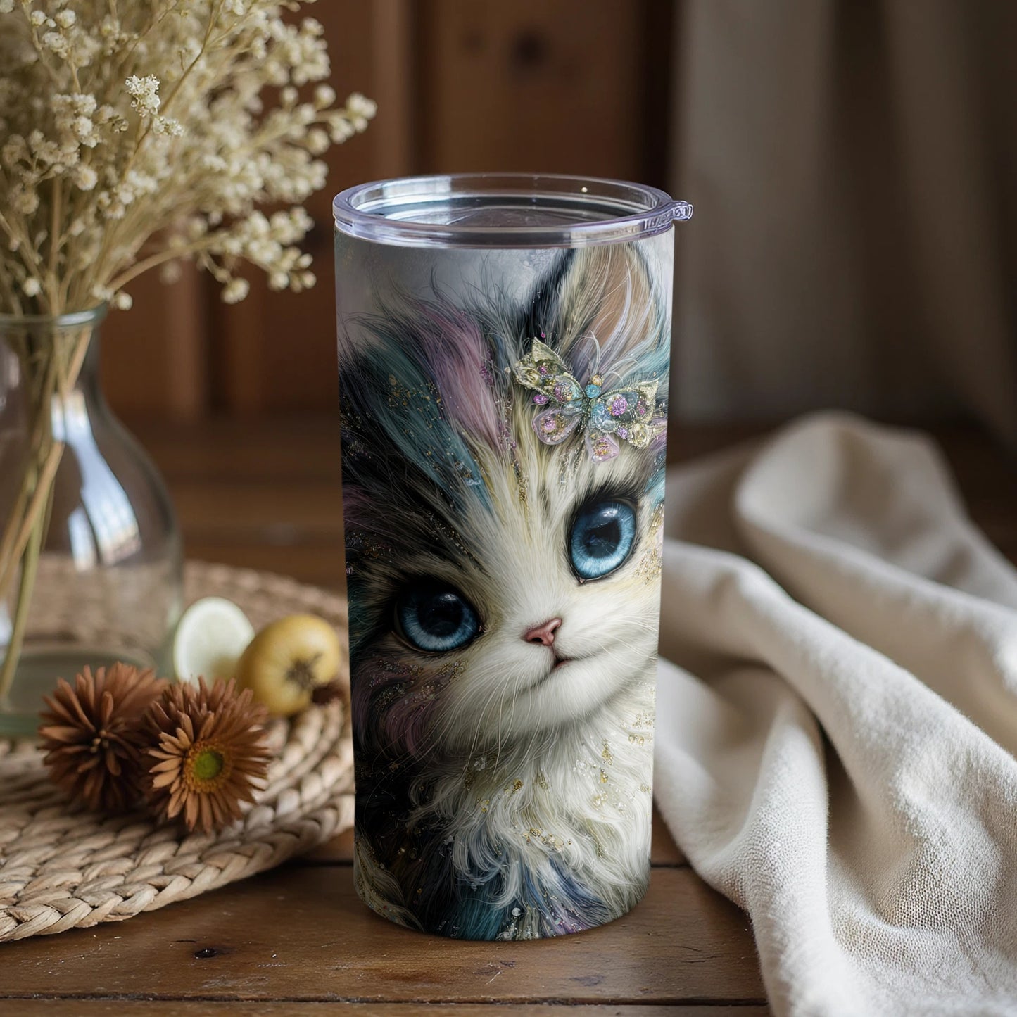 Cute Cat Art Design Insulated Tumbler Product