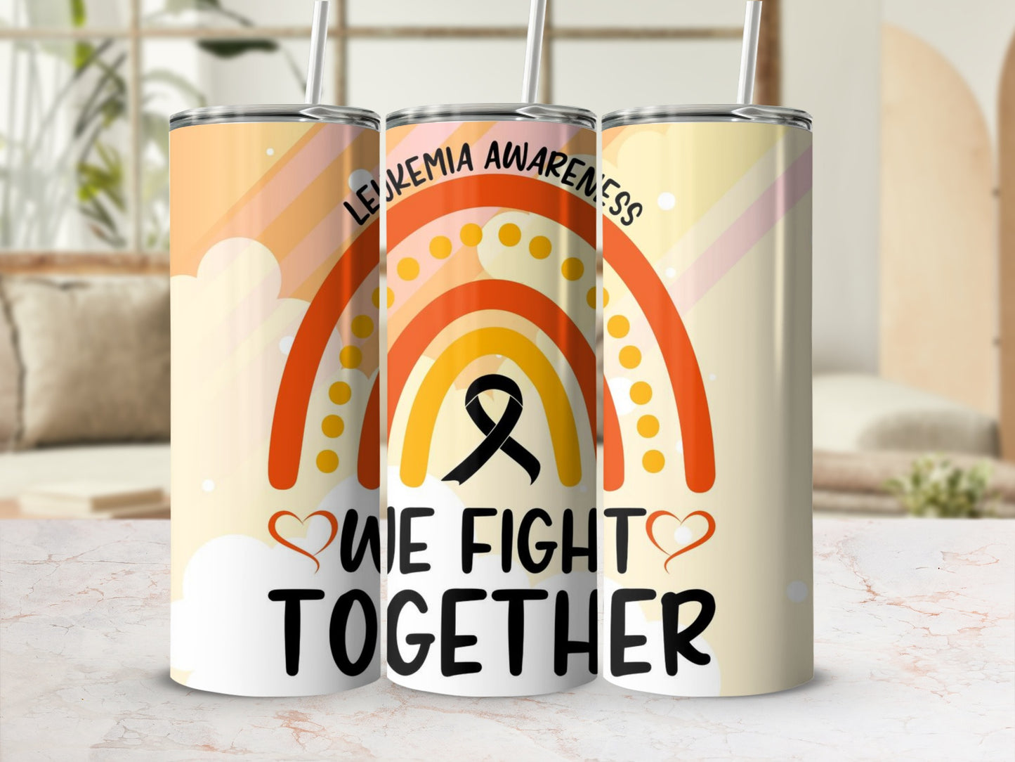 Leukemia Awareness We Fight Together Tumblers