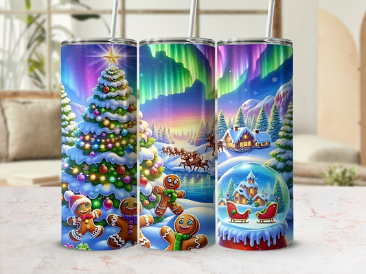 Festive Christmas Wonderland Themed Tumbler Cups