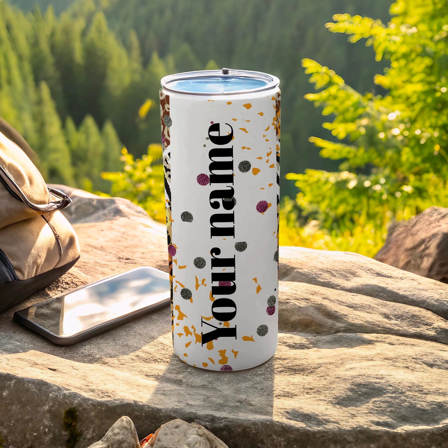 Personalized Outdoor Travel Mug with Custom Name Design
