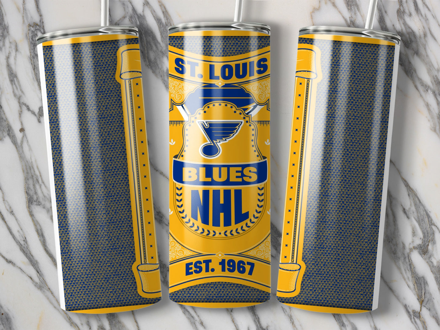 St. Louis Blues NHL Est 1967 Team Graphic Design Tumbler