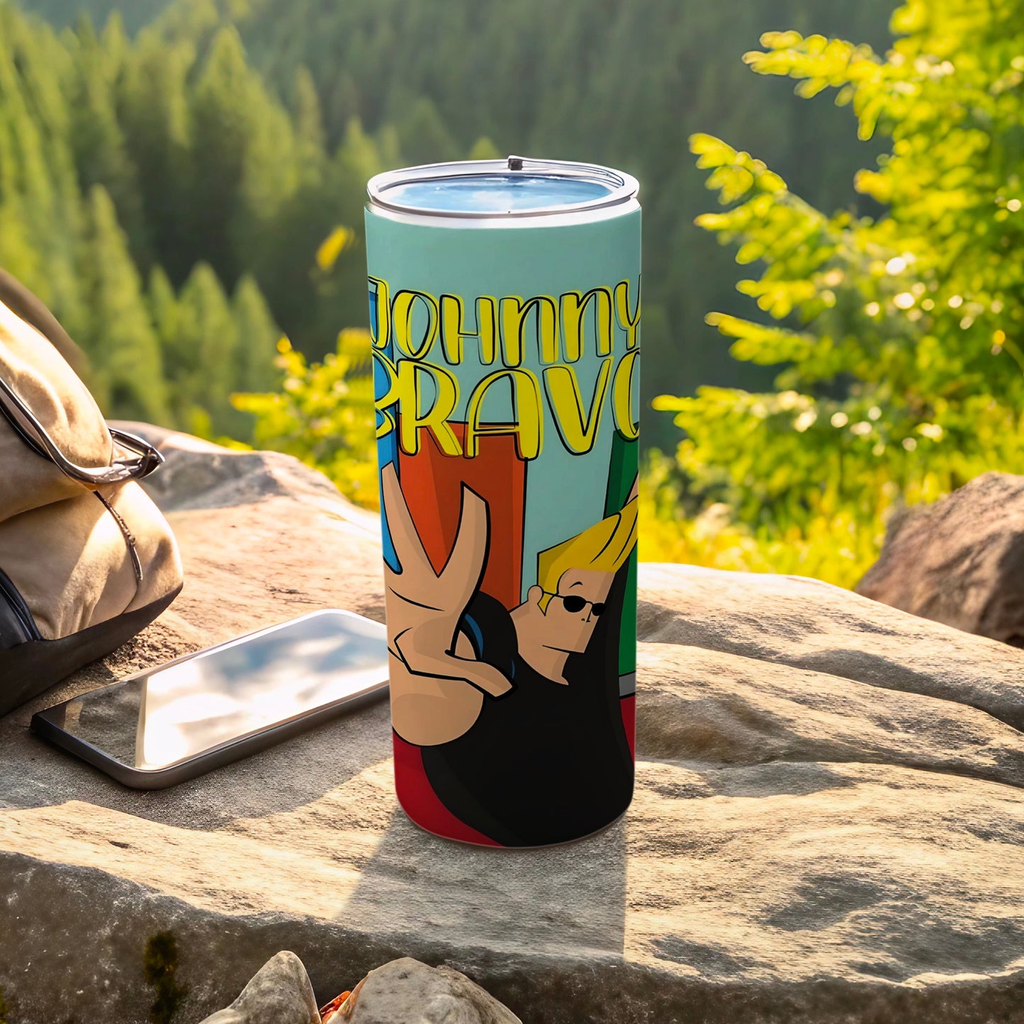 Johnny Bravo Cartoon Graphic Tumbler for All Ages