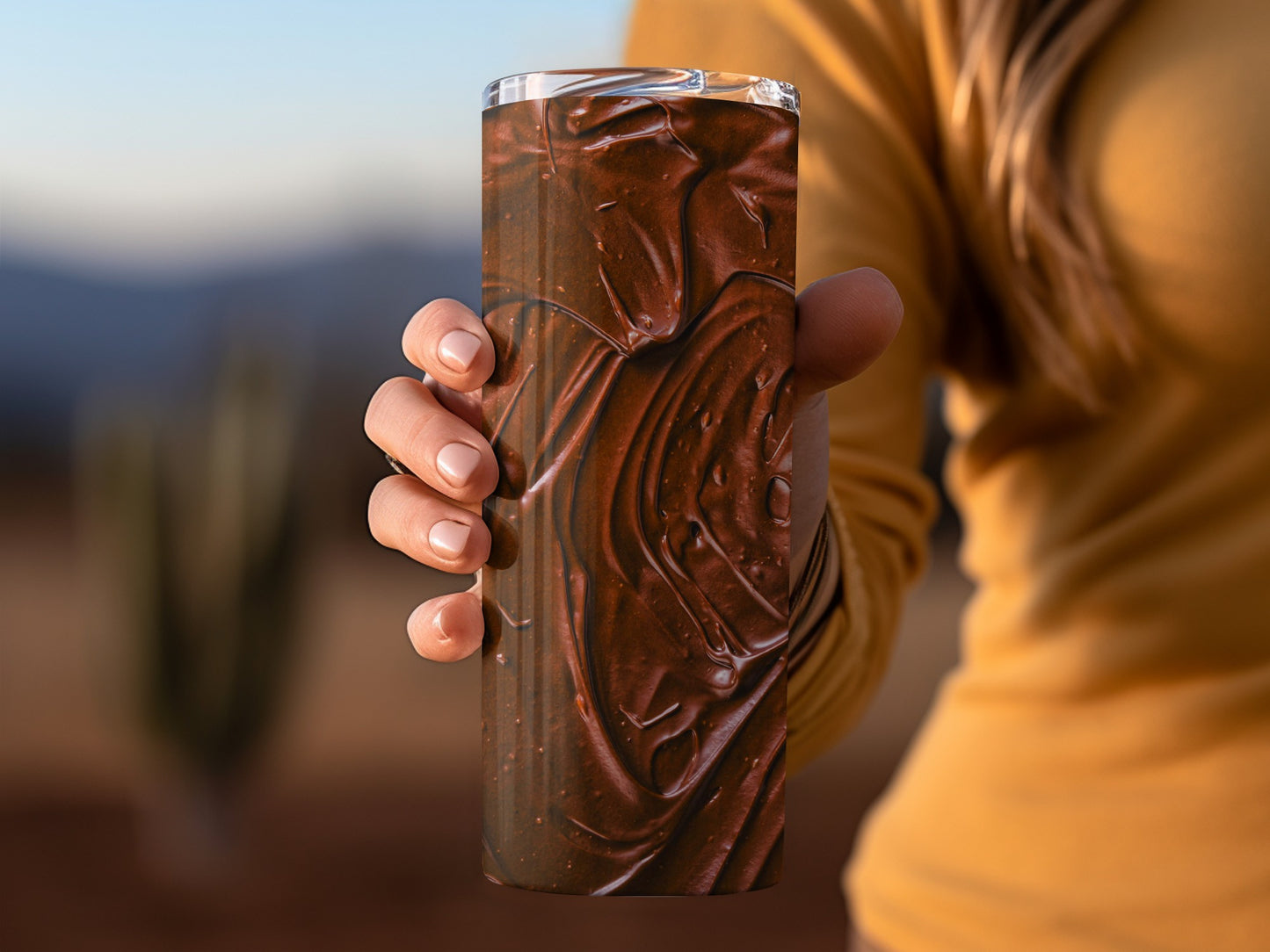 Chocolate Frosting Surface Design Image Artistic Tumblers