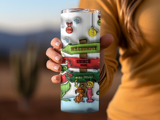 Grinch Mt Crumpit Grinch Road Whoville Tumbler Cup
