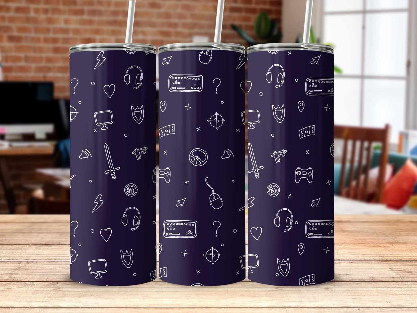 Fun Gaming Pattern Design Tumbler Cup Product