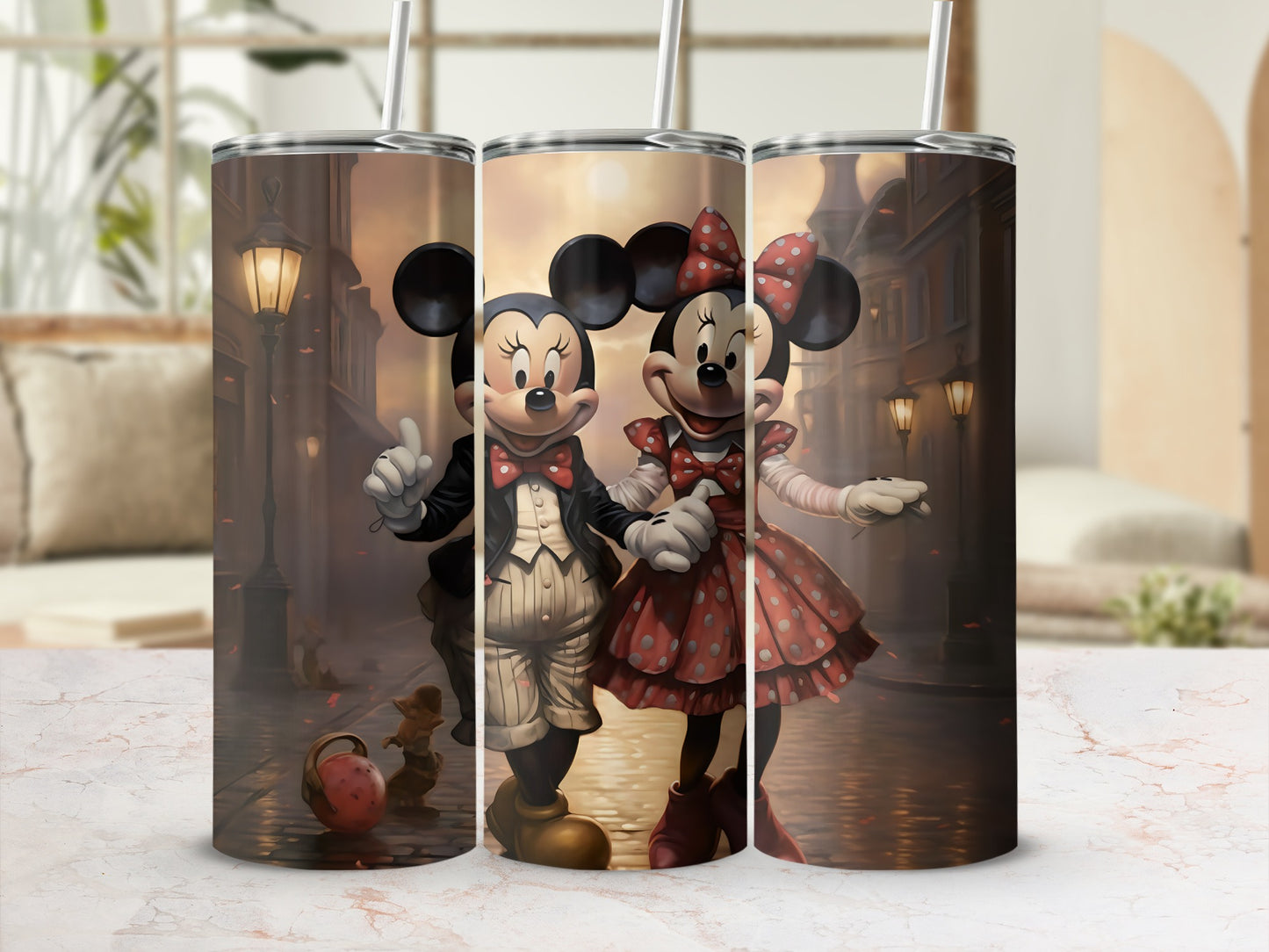 Vintage Street Scene with Beloved Characters Tumbler