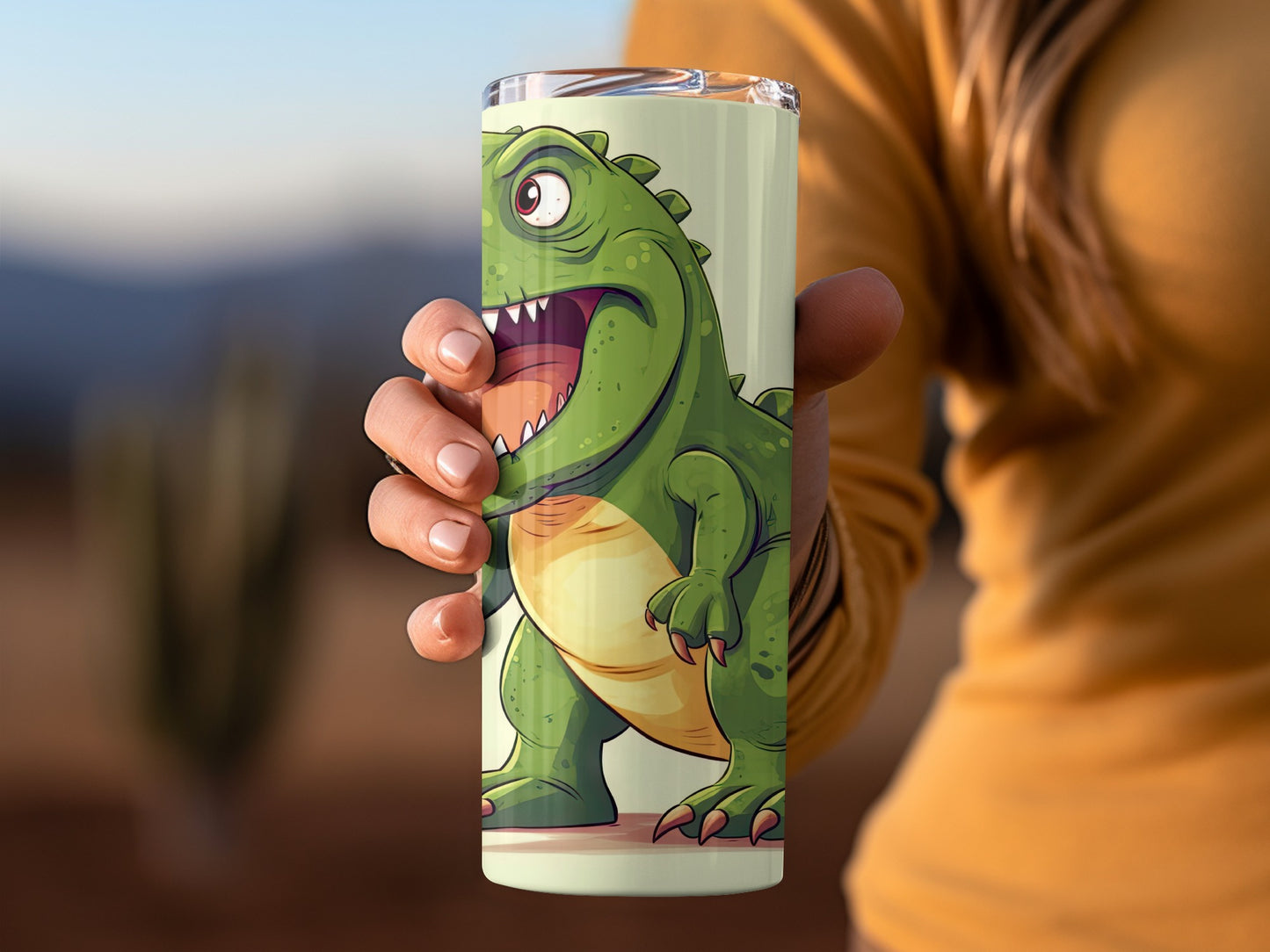 Dinosaur Illustration Stainless Steel Tumbler Product