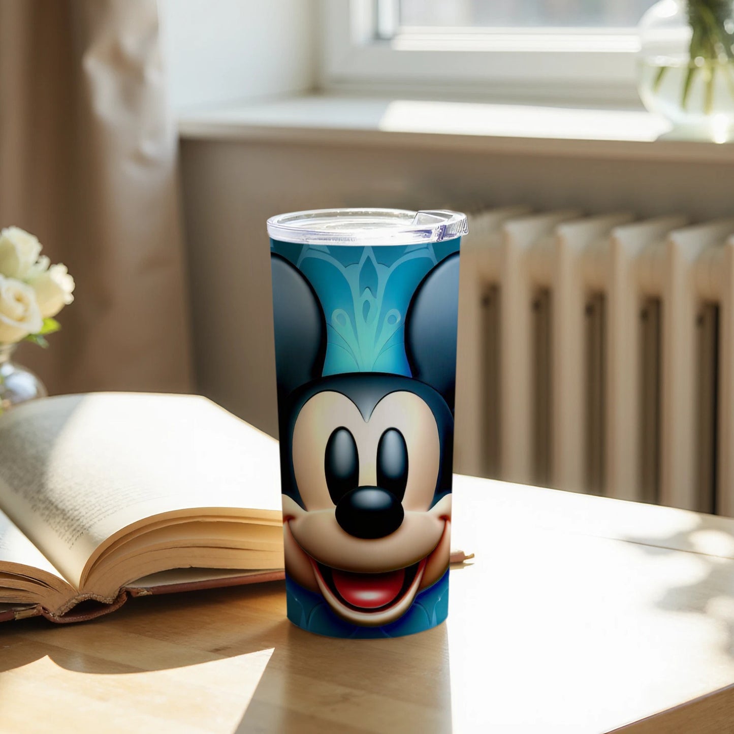Fun Smiling Cartoon Character Travel Mug
