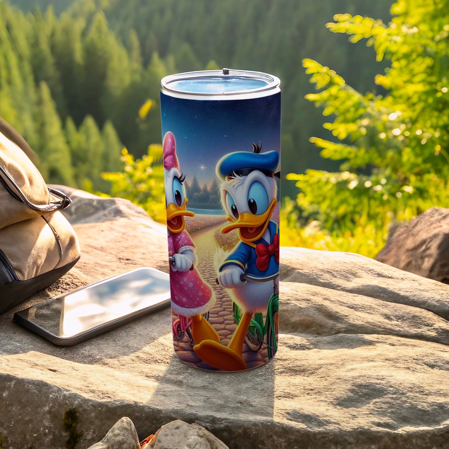 Donald and Daisy Duck Tumbler Colorful Graphics Tumbler
