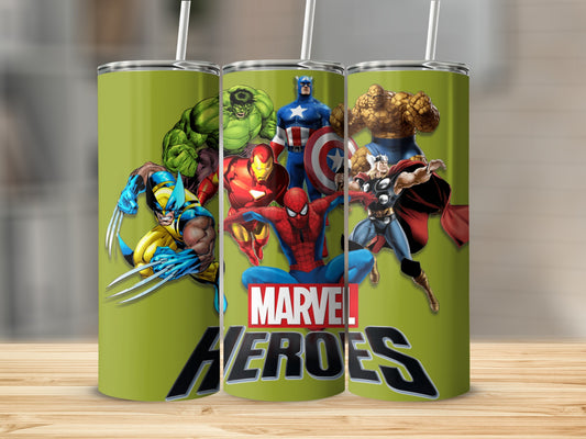 Marvel Heroes Custom Insulated Tumbler with Lid