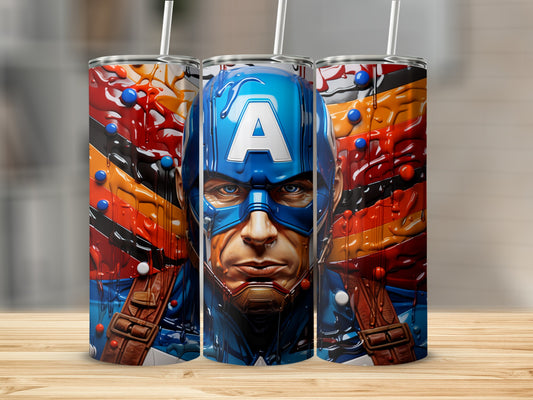 Vibrant Superhero Design Stainless Steel Tumbler Cup