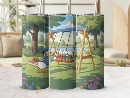 Donald Duck Family Outing Scene Insulated Tumbler