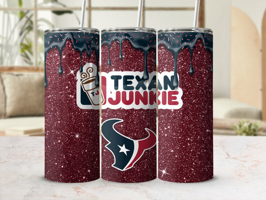 Texan Junkie Glitter Tumbler With Straw 20oz Drinkware