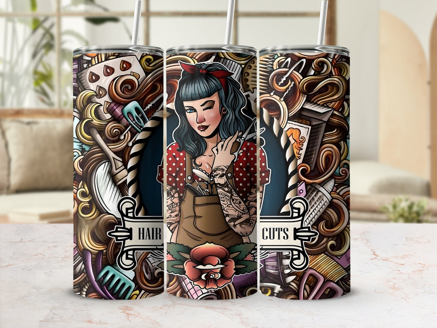 Stylish Haircuts Design Tumbler For Everyday Use