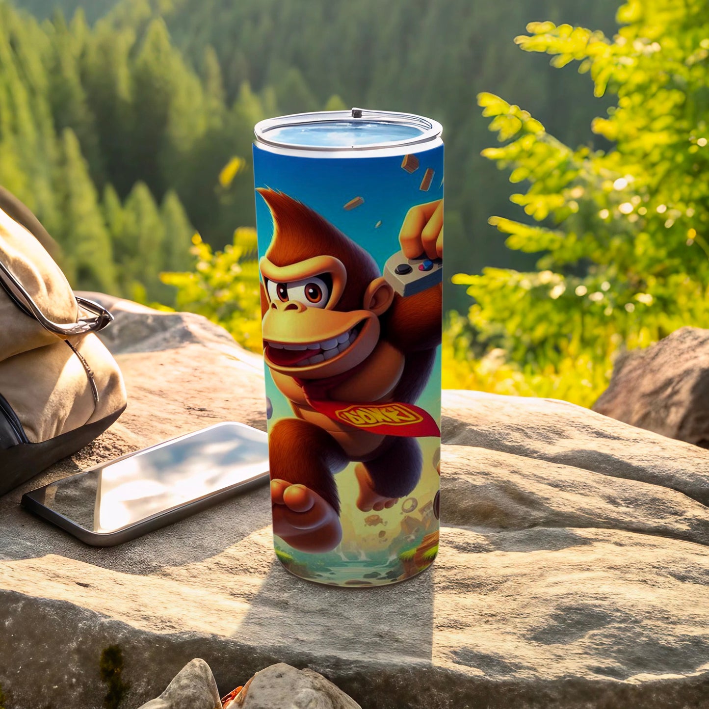 Donkey Kong Themed Travel Tumbler for Fans and Gamers