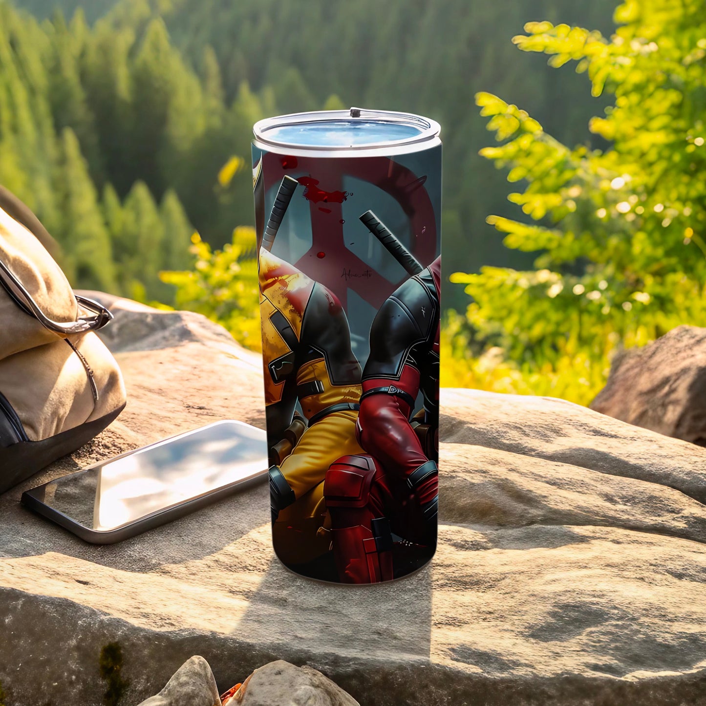 Wolverine and Deadpool Illustrated Tumbler product type