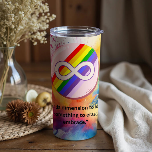 Colorful Inspirational Design Heart Pride Tumbler
