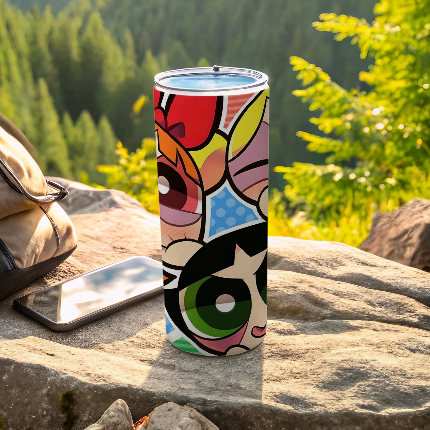 Colorful Cartoon Character Design Travel Tumbler