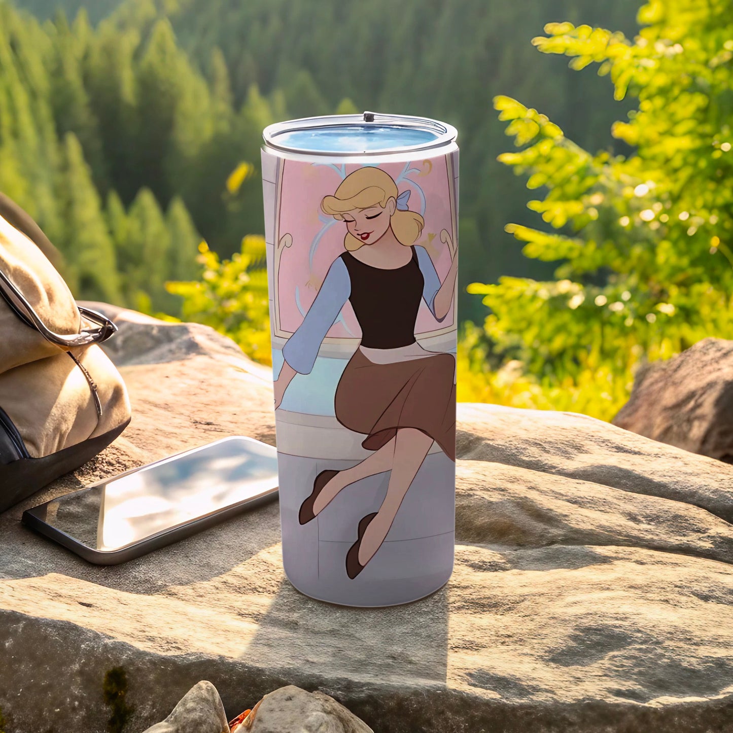 Elegant Cartoon Design Travel Tumbler for Your Adventures