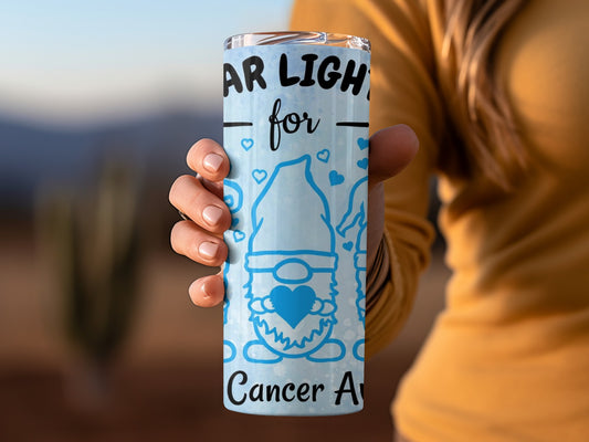 Cancer Awareness Tumbler Dear Light For Gnomes