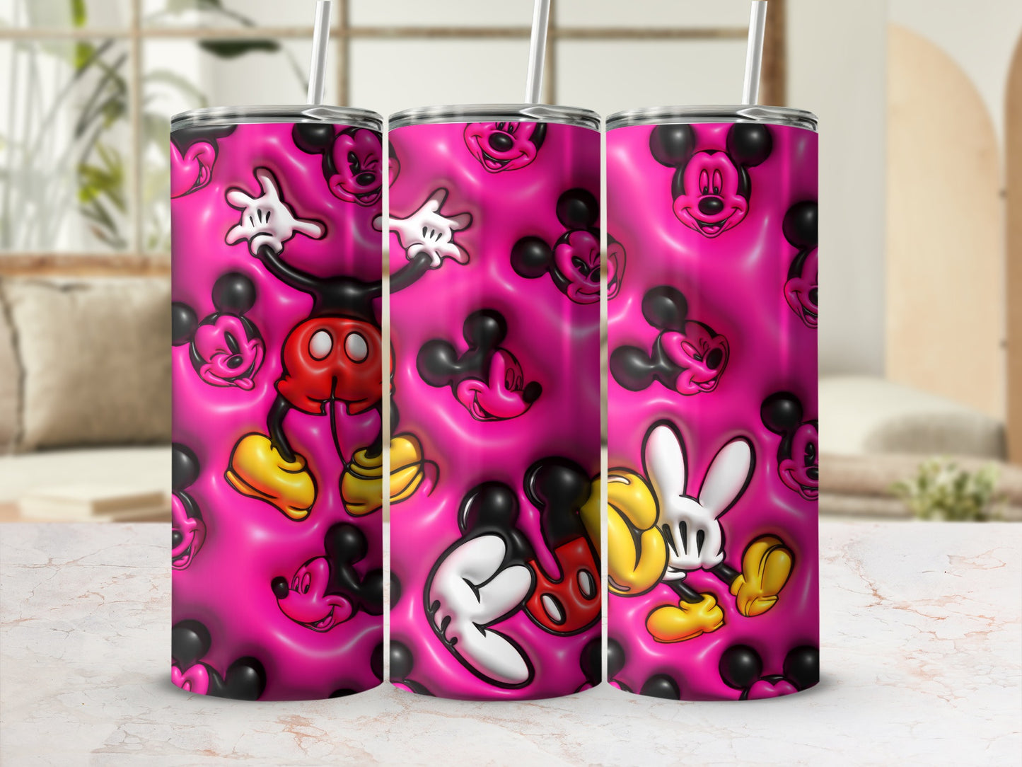 Vibrant Pink Mickey Mouse Characters Tumbler Product